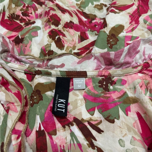 Meara Floral Long Sleeve Blouse KUT from the Kloth Medium - Picture 16 of 16
